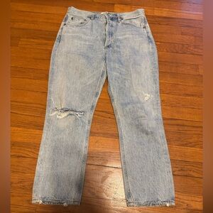 AGOLDE Premium Los Angeles Distressed Straight Jeans SZ 29